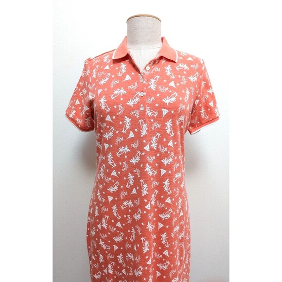 Tommy Bahama Womens Dress Palm Trees Shipwreck Light Orange Size S - Picture 1 of 6